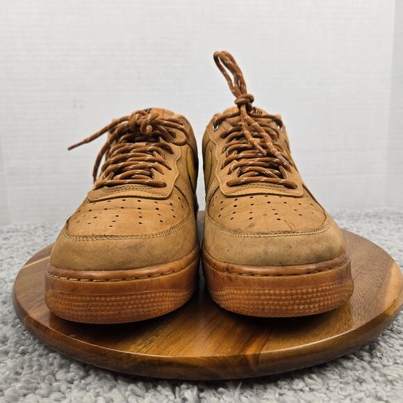 Nike Mens 13 Air Force 1 '07 Low Flax Wheat Casual Daily Sneaker CJ9179-200 - Picture 4 of 12